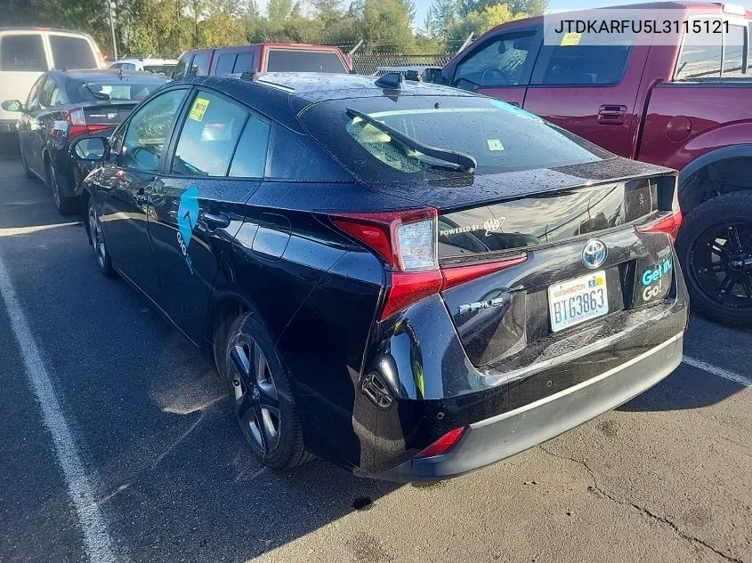 2020 Toyota Prius L/Le/Xle/Limited VIN: JTDKARFU5L3115121 Lot: 40834342