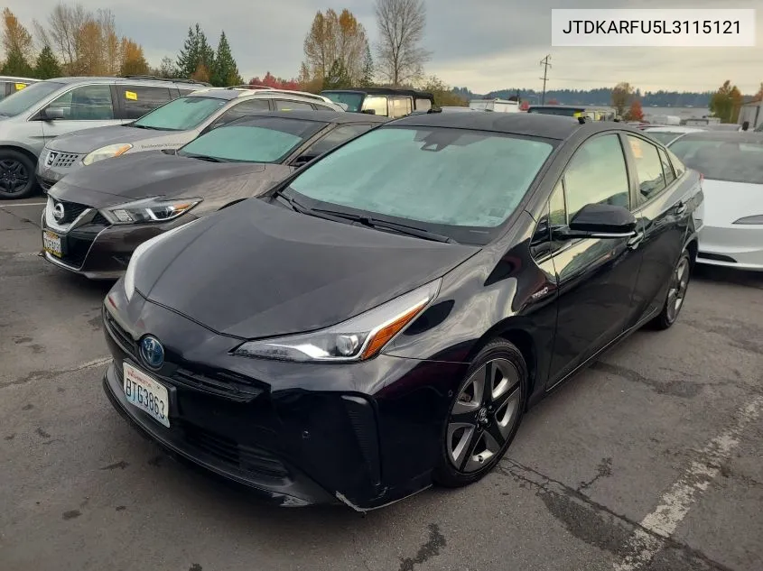 2020 Toyota Prius L/Le/Xle/Limited VIN: JTDKARFU5L3115121 Lot: 40834342