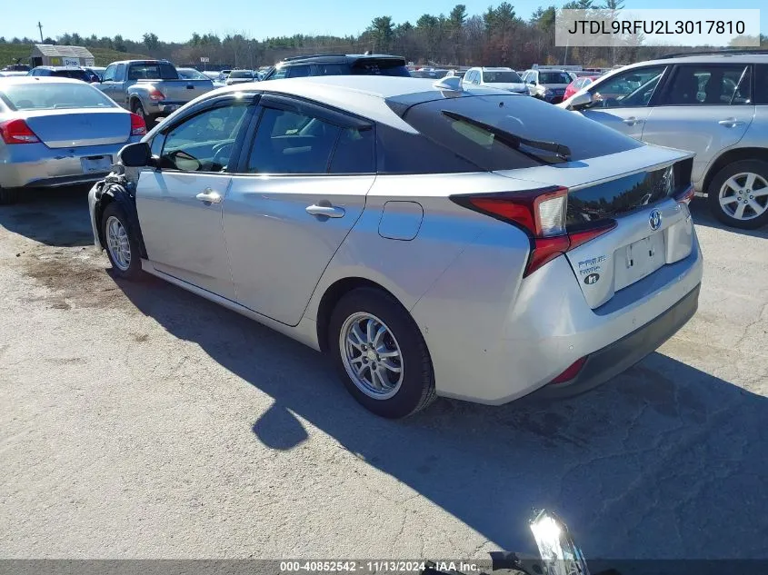 2020 Toyota Prius Le Awd-E VIN: JTDL9RFU2L3017810 Lot: 40852542