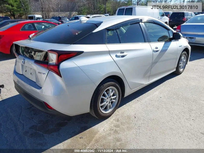 2020 Toyota Prius Le Awd-E VIN: JTDL9RFU2L3017810 Lot: 40852542