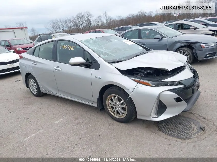 2020 Toyota Prius Prime Xle VIN: JTDKARFPXL3158265 Lot: 40865966