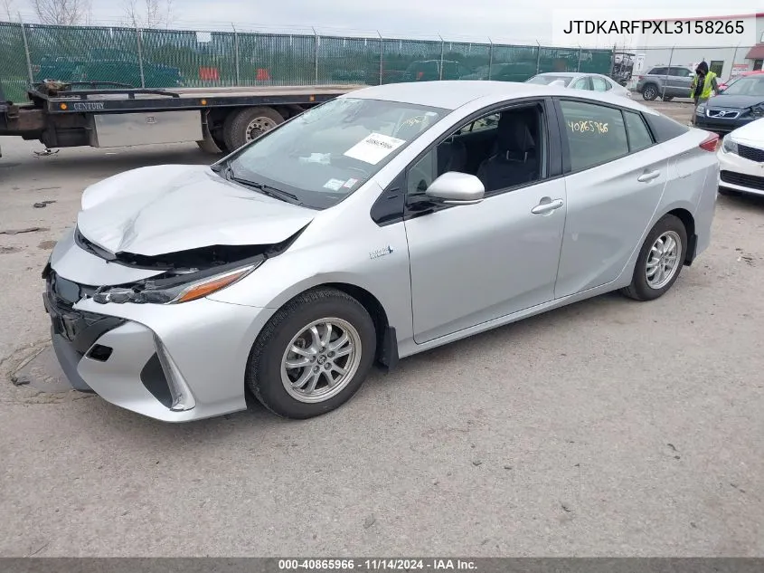 2020 Toyota Prius Prime Xle VIN: JTDKARFPXL3158265 Lot: 40865966