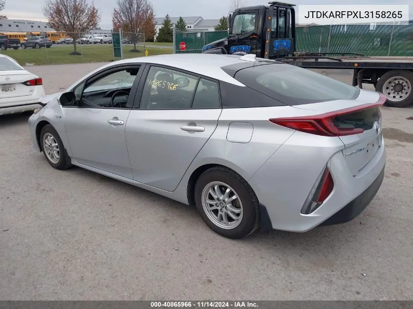 2020 Toyota Prius Prime Xle VIN: JTDKARFPXL3158265 Lot: 40865966