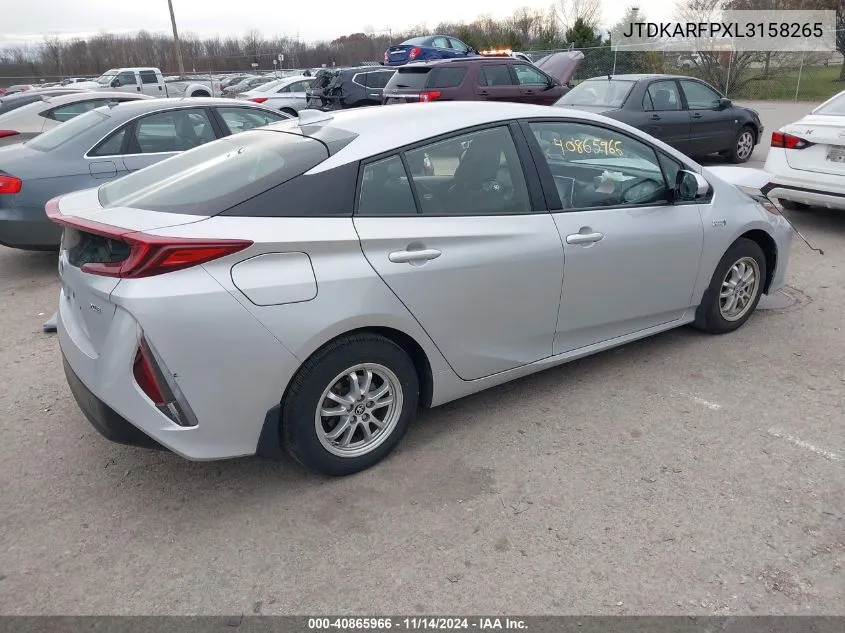 2020 Toyota Prius Prime Xle VIN: JTDKARFPXL3158265 Lot: 40865966