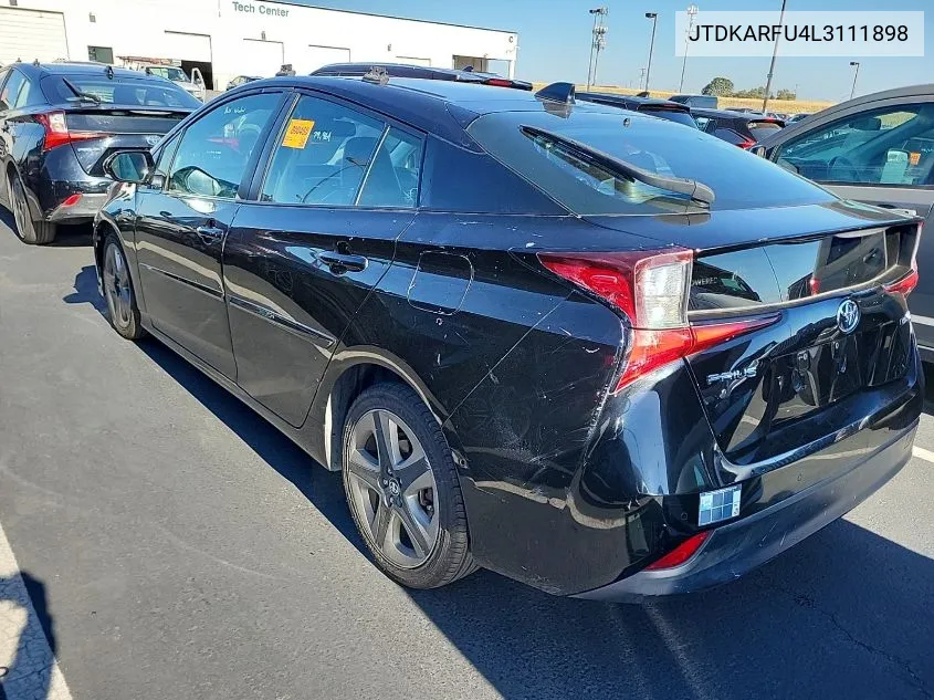 2020 Toyota Prius L/Le/Xle/Limited VIN: JTDKARFU4L3111898 Lot: 40878528