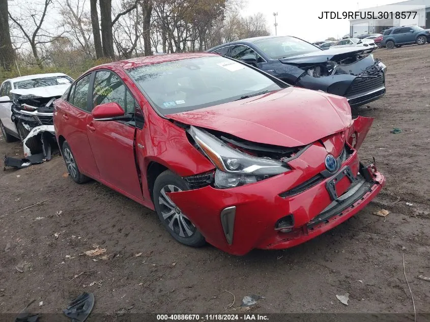 2020 Toyota Prius Xle Awd-E VIN: JTDL9RFU5L3018577 Lot: 40886670