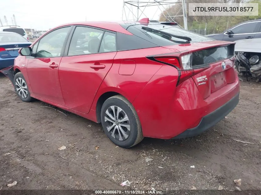 2020 Toyota Prius Xle Awd-E VIN: JTDL9RFU5L3018577 Lot: 40886670