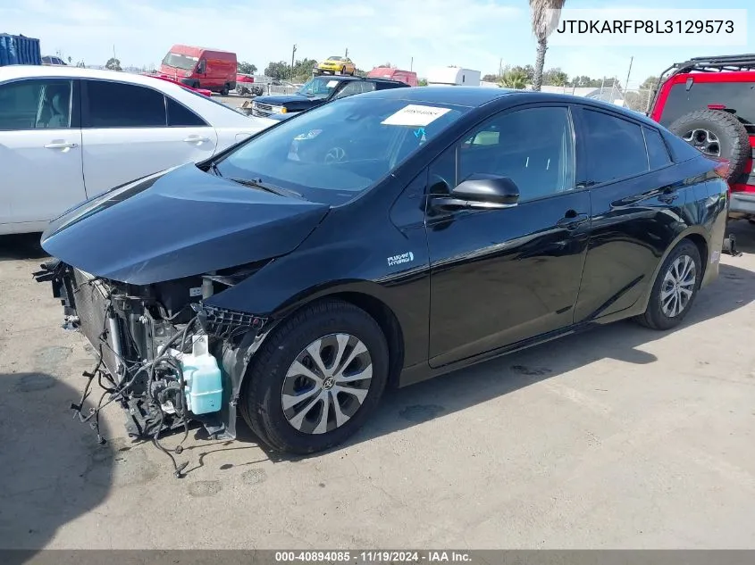 2020 Toyota Prius Prime Le VIN: JTDKARFP8L3129573 Lot: 40894085