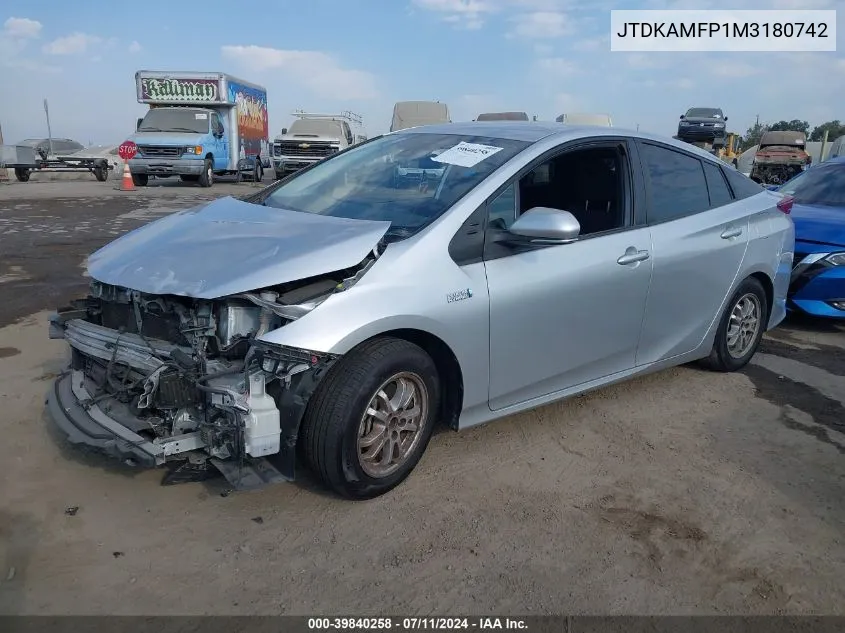 JTDKAMFP1M3180742 2021 Toyota Prius Prime Le