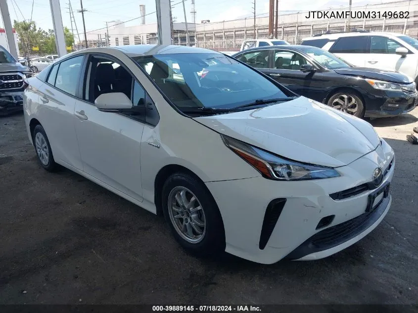 JTDKAMFU0M3149682 2021 Toyota Prius Le