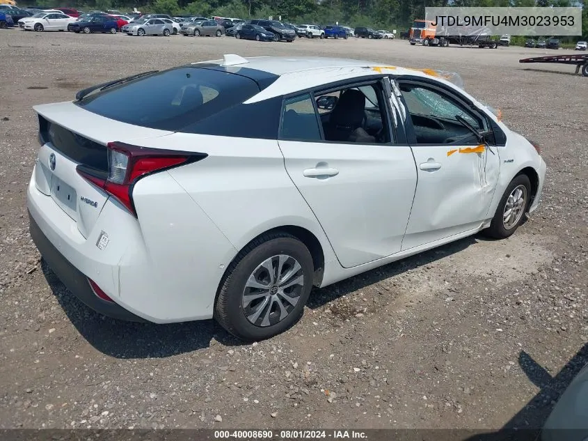 2021 Toyota Prius Le Awd-E VIN: JTDL9MFU4M3023953 Lot: 40008690