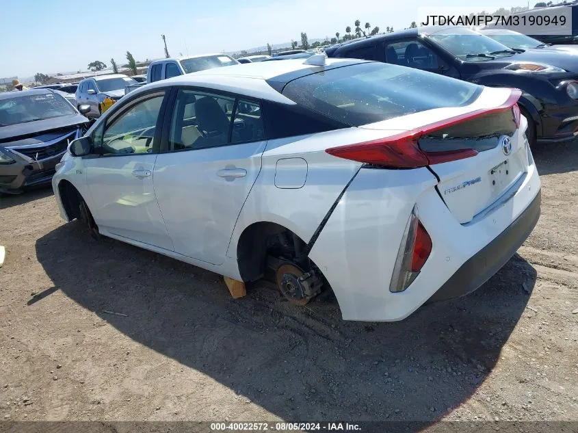 JTDKAMFP7M3190949 2021 Toyota Prius Prime Limited