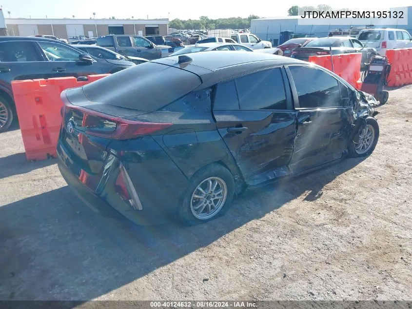 2021 Toyota Prius Prime Limited VIN: JTDKAMFP5M3195132 Lot: 40124632