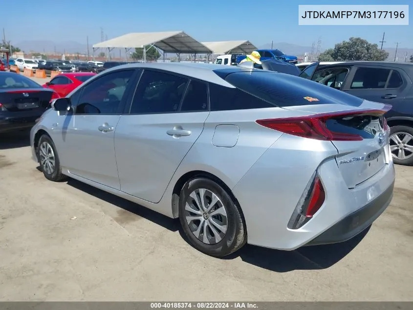 2021 Toyota Prius Prime Xle VIN: JTDKAMFP7M3177196 Lot: 40185374