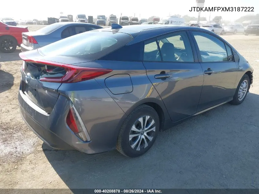 JTDKAMFPXM3187222 2021 Toyota Prius Prime Le