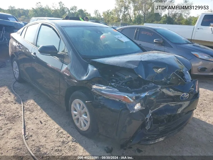 JTDKAMFU4M3129953 2021 Toyota Prius Le