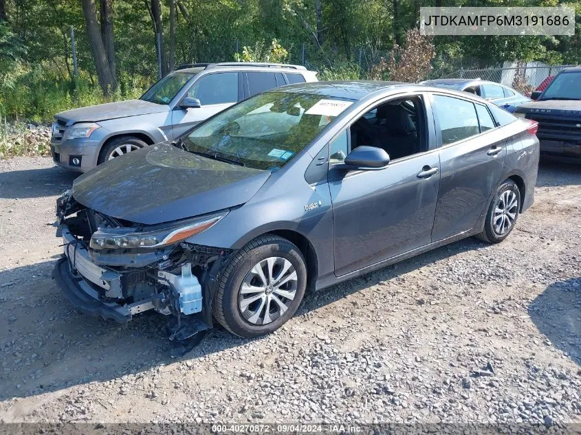 JTDKAMFP6M3191686 2021 Toyota Prius Prime Xle