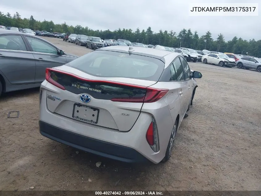 JTDKAMFP5M3175317 2021 Toyota Prius Prime Xle