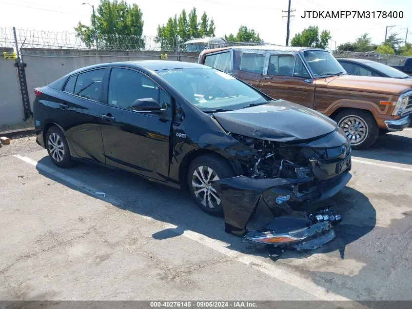 JTDKAMFP7M3178400 2021 Toyota Prius Prime Le