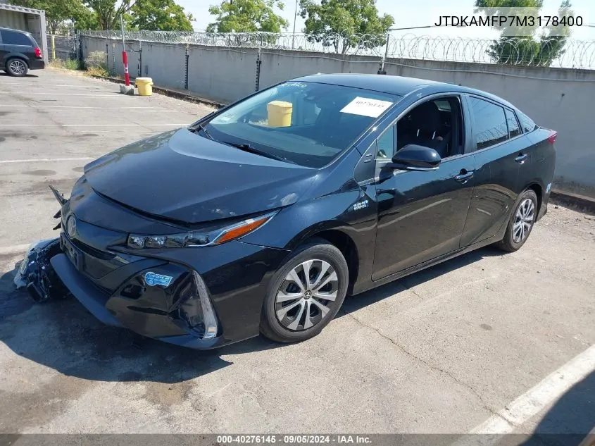 JTDKAMFP7M3178400 2021 Toyota Prius Prime Le