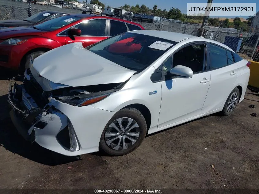 2021 Toyota Prius Prime Xle VIN: JTDKAMFPXM3172901 Lot: 40290067