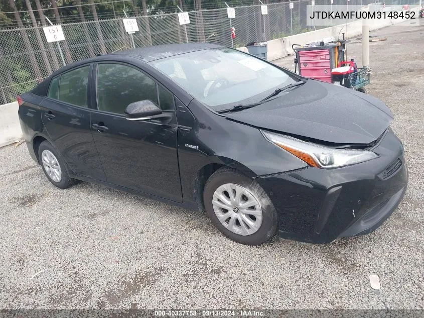 JTDKAMFU0M3148452 2021 Toyota Prius Special Edition/L/Le/Xle/Limited