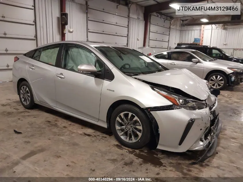 2021 Toyota Prius Limited VIN: JTDKAMFU4M3129466 Lot: 40340294