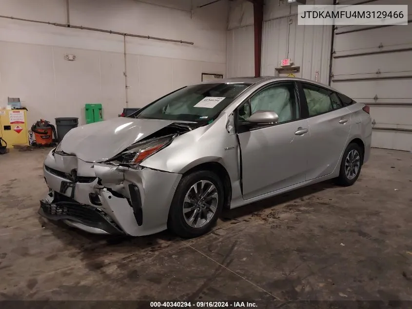 2021 Toyota Prius Limited VIN: JTDKAMFU4M3129466 Lot: 40340294