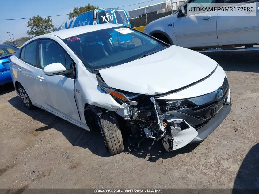 2021 Toyota Prius Prime Xle VIN: JTDKAMFP6M3172880 Lot: 40356268