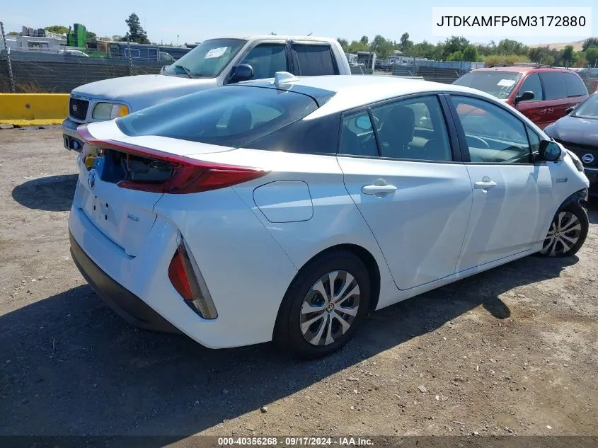 2021 Toyota Prius Prime Xle VIN: JTDKAMFP6M3172880 Lot: 40356268