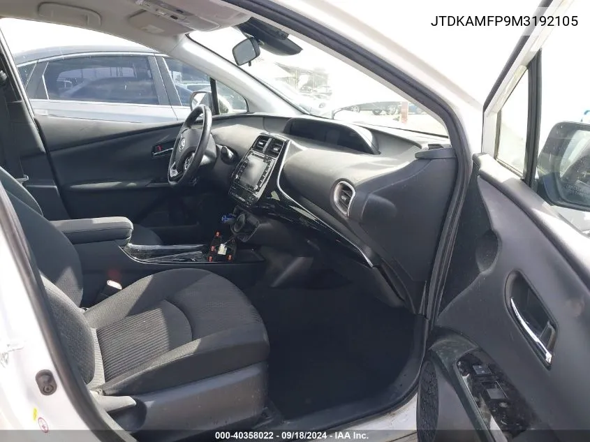 JTDKAMFP9M3192105 2021 Toyota Prius Prime Le