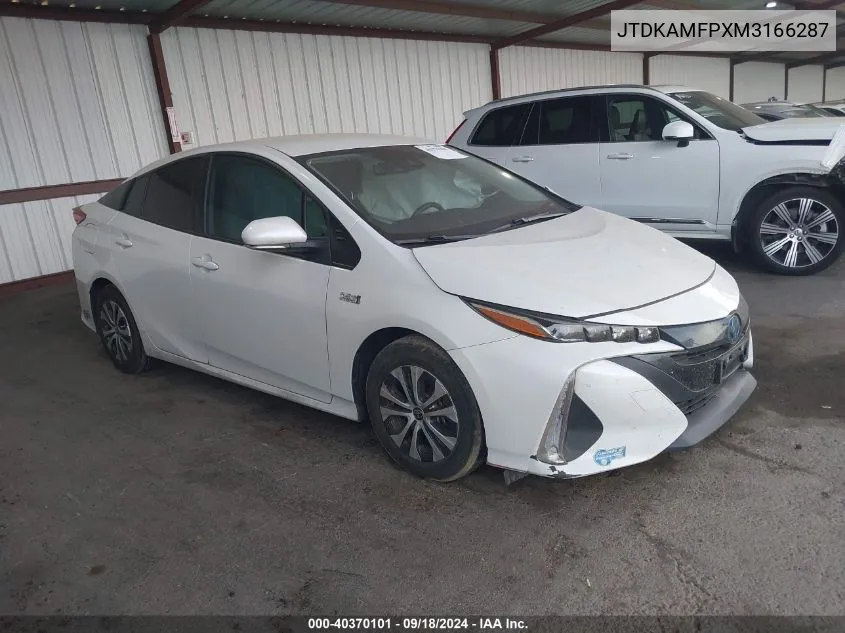 2021 Toyota Prius Prime Xle VIN: JTDKAMFPXM3166287 Lot: 40370101