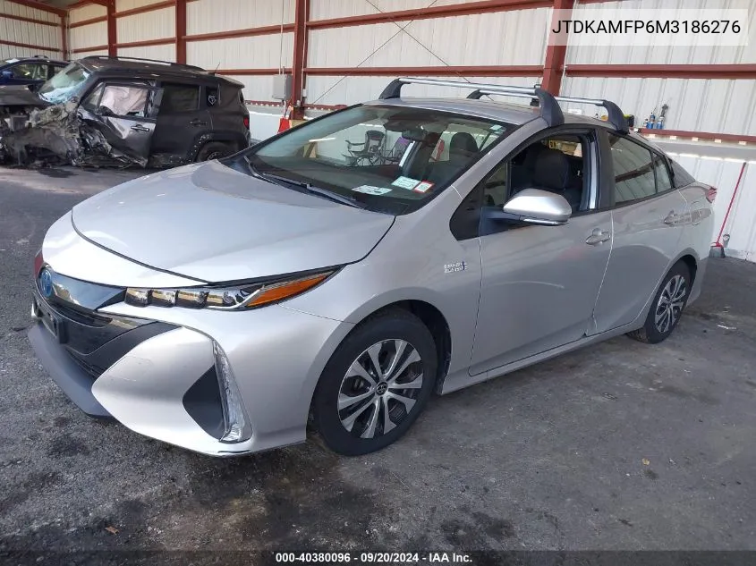 2021 Toyota Prius Prime Le VIN: JTDKAMFP6M3186276 Lot: 40380096