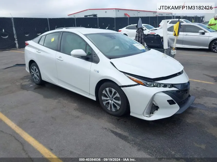 2021 Toyota Prius Prime Xle VIN: JTDKAMFP1M3182426 Lot: 40384536