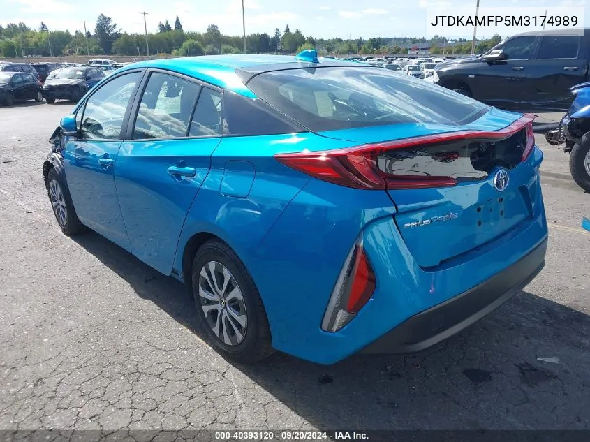 2021 Toyota Prius Prime Xle VIN: JTDKAMFP5M3174989 Lot: 40393120