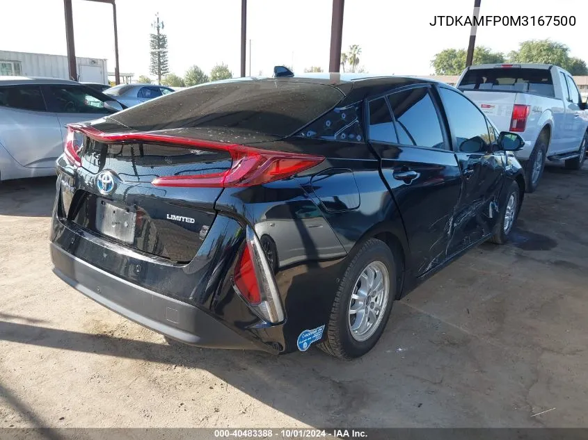 JTDKAMFP0M3167500 2021 Toyota Prius Prime Limited