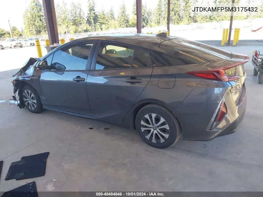 2021 Toyota Prius Prime Le/Xle/Limited VIN: JTDKAMFP5M3175432 Lot: 40484846