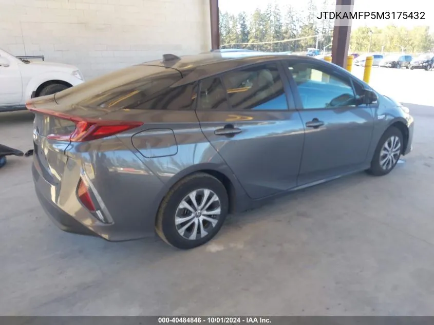 2021 Toyota Prius Prime Le/Xle/Limited VIN: JTDKAMFP5M3175432 Lot: 40484846