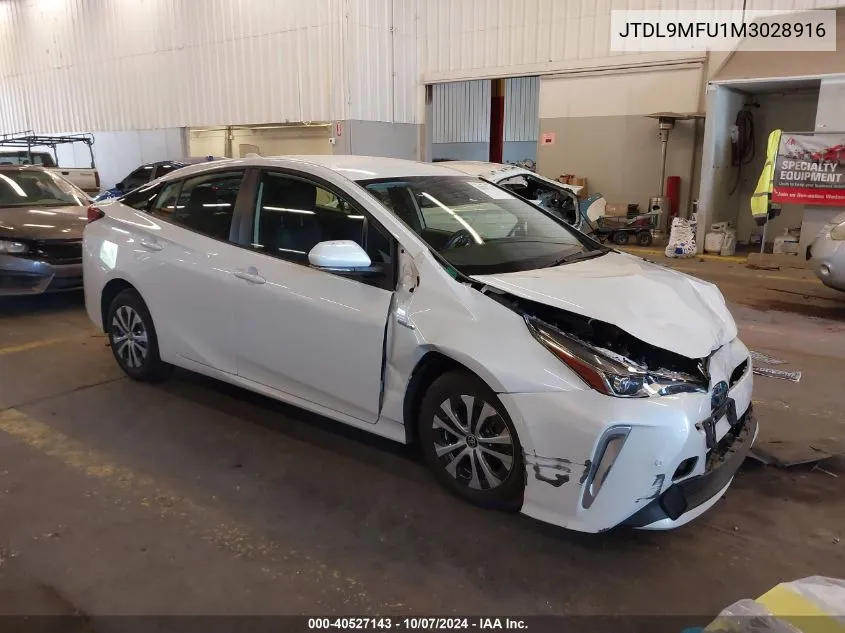 2021 Toyota Prius Le Awd-E VIN: JTDL9MFU1M3028916 Lot: 40527143