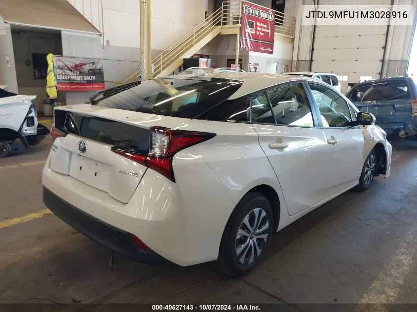 2021 Toyota Prius Le Awd-E VIN: JTDL9MFU1M3028916 Lot: 40527143