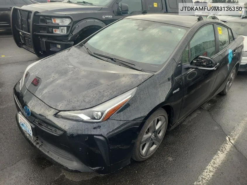 2021 Toyota Prius Xle VIN: JTDKAMFU9M3136350 Lot: 40578234