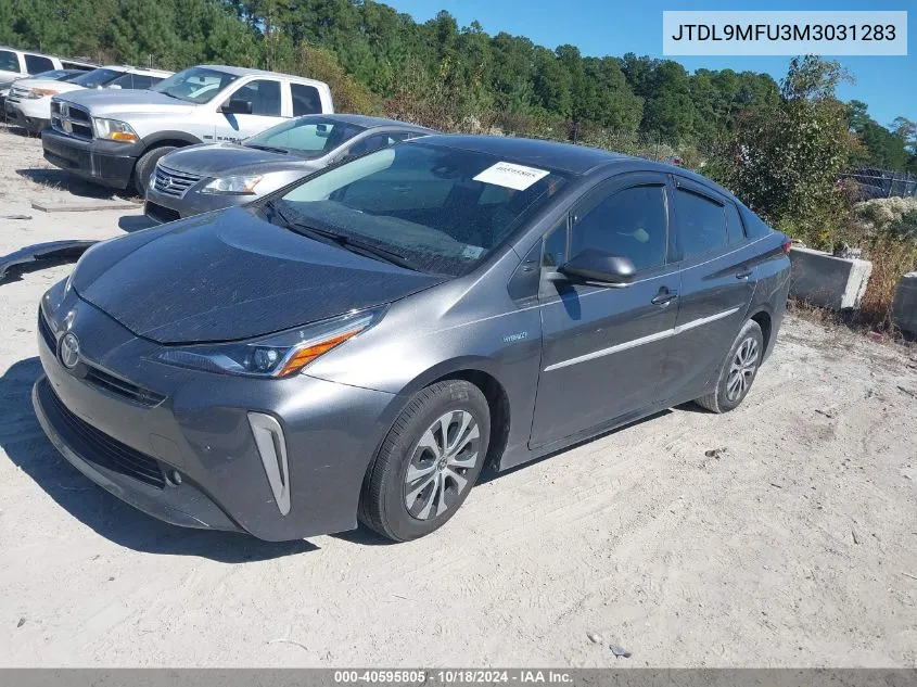 2021 Toyota Prius Xle Awd-E VIN: JTDL9MFU3M3031283 Lot: 40595805