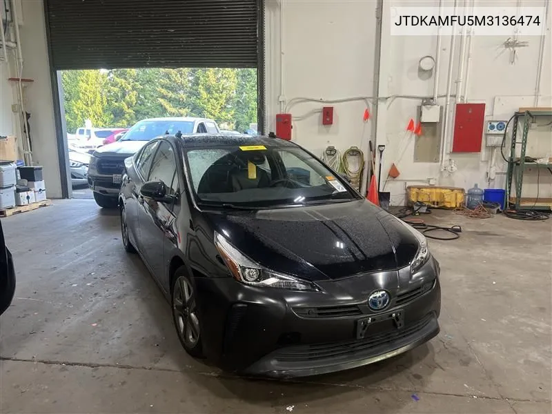 2021 Toyota Prius Xle VIN: JTDKAMFU5M3136474 Lot: 40613770