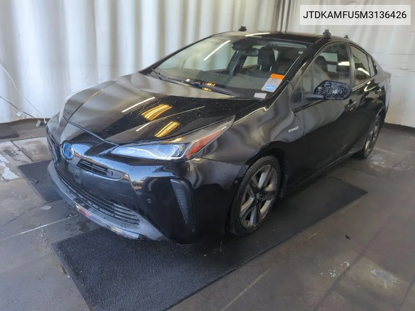 2021 Toyota Prius Xle VIN: JTDKAMFU5M3136426 Lot: 40613772