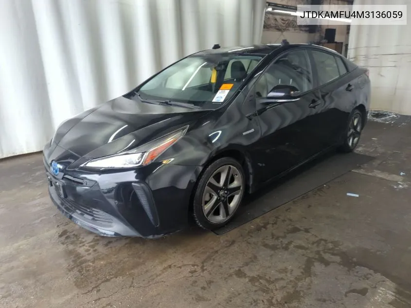 2021 Toyota Prius Xle VIN: JTDKAMFU4M3136059 Lot: 40613773