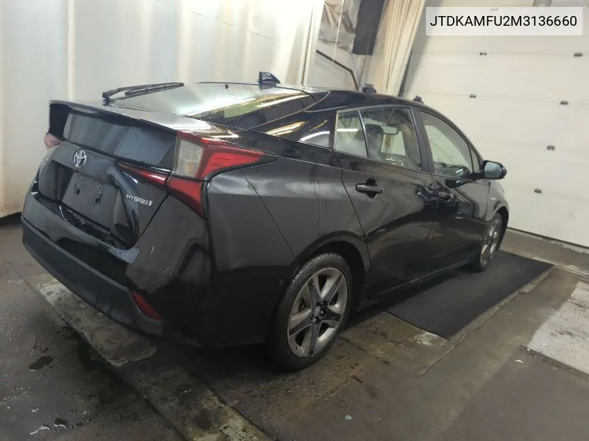 2021 Toyota Prius Xle VIN: JTDKAMFU2M3136660 Lot: 40613774