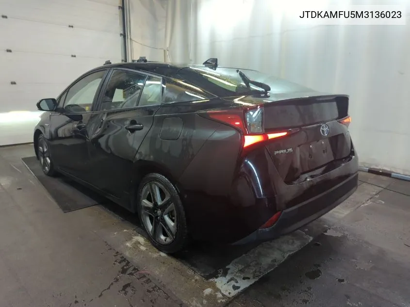 2021 Toyota Prius Xle VIN: JTDKAMFU5M3136023 Lot: 40613775