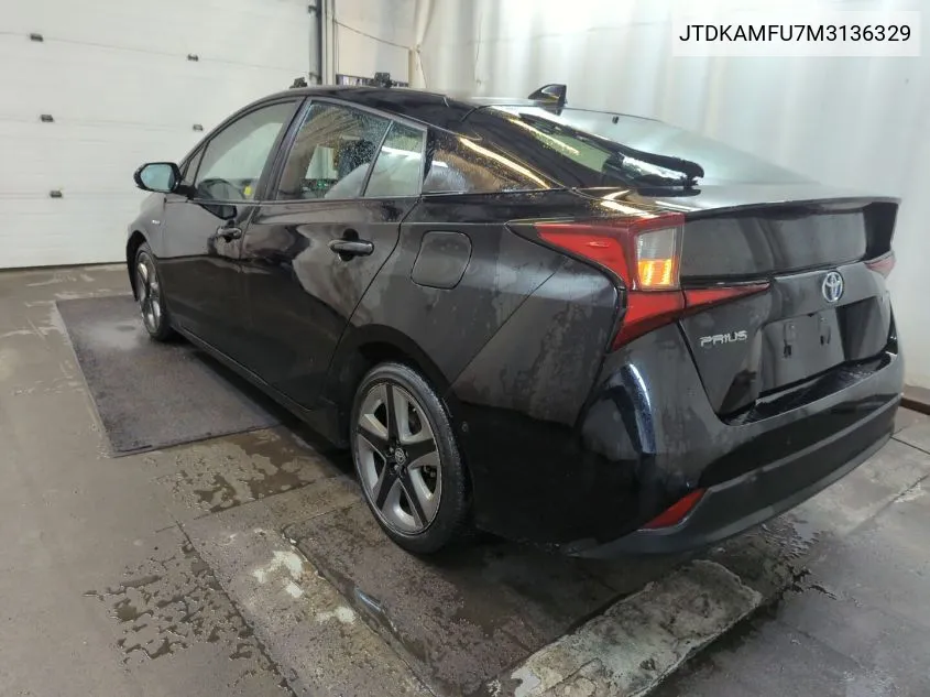 2021 Toyota Prius Xle VIN: JTDKAMFU7M3136329 Lot: 40613776