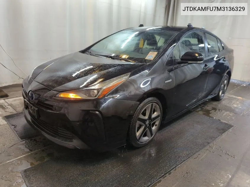 2021 Toyota Prius Xle VIN: JTDKAMFU7M3136329 Lot: 40613776