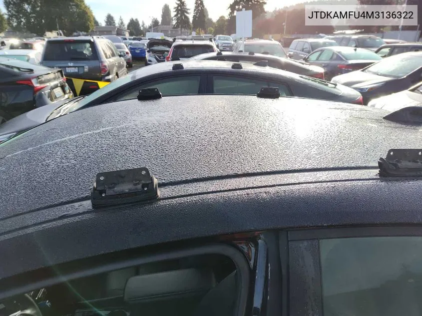 JTDKAMFU4M3136322 2021 Toyota Prius Xle